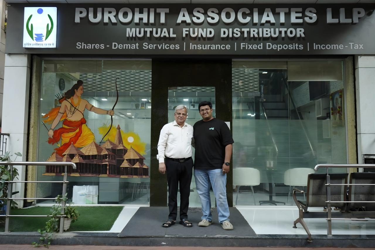 Mr. C. M. Purohit outside the Purohit Associates LLP office